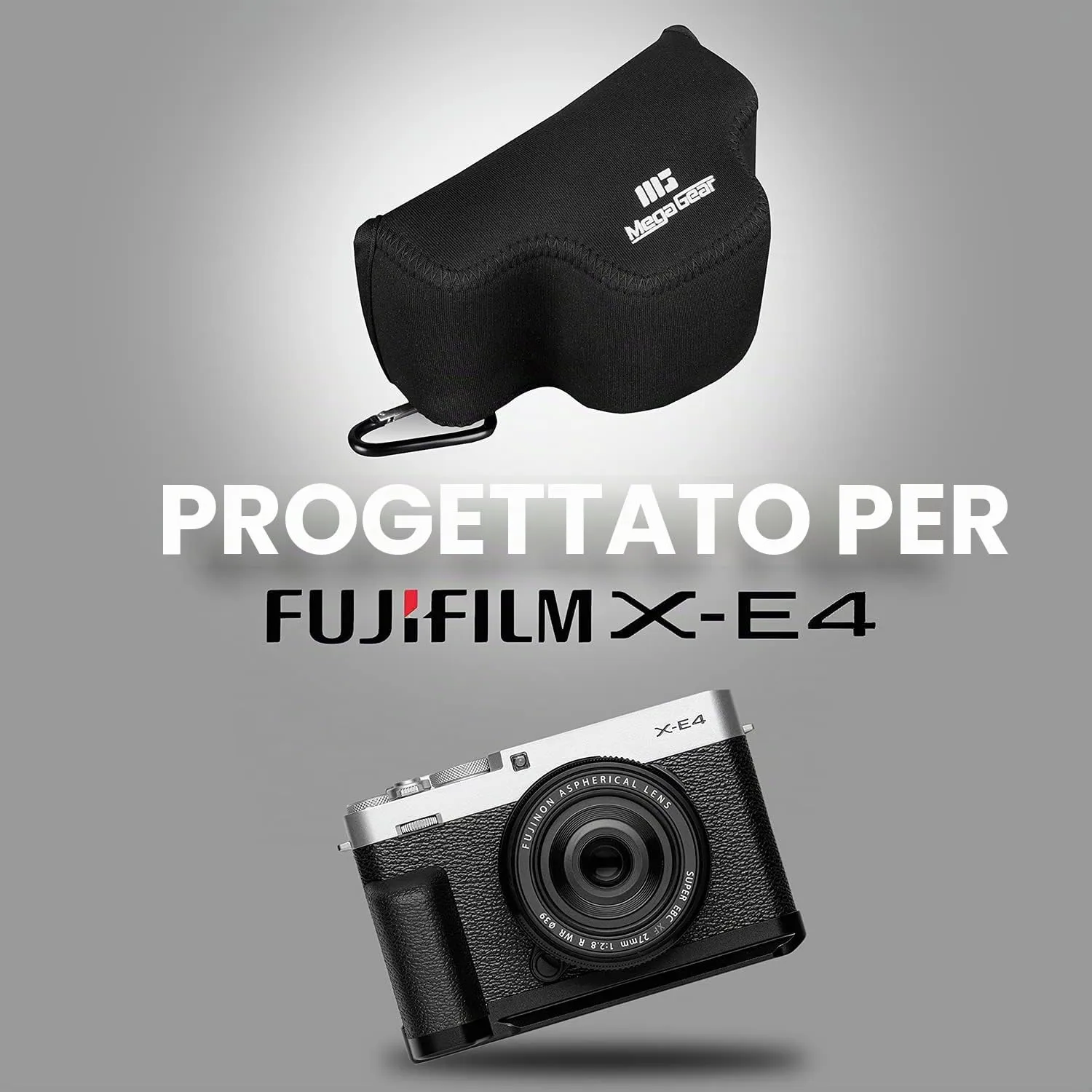 MegaGear MG1983 custodia neoprene Fujifilm X-E4 nero ultra leggera