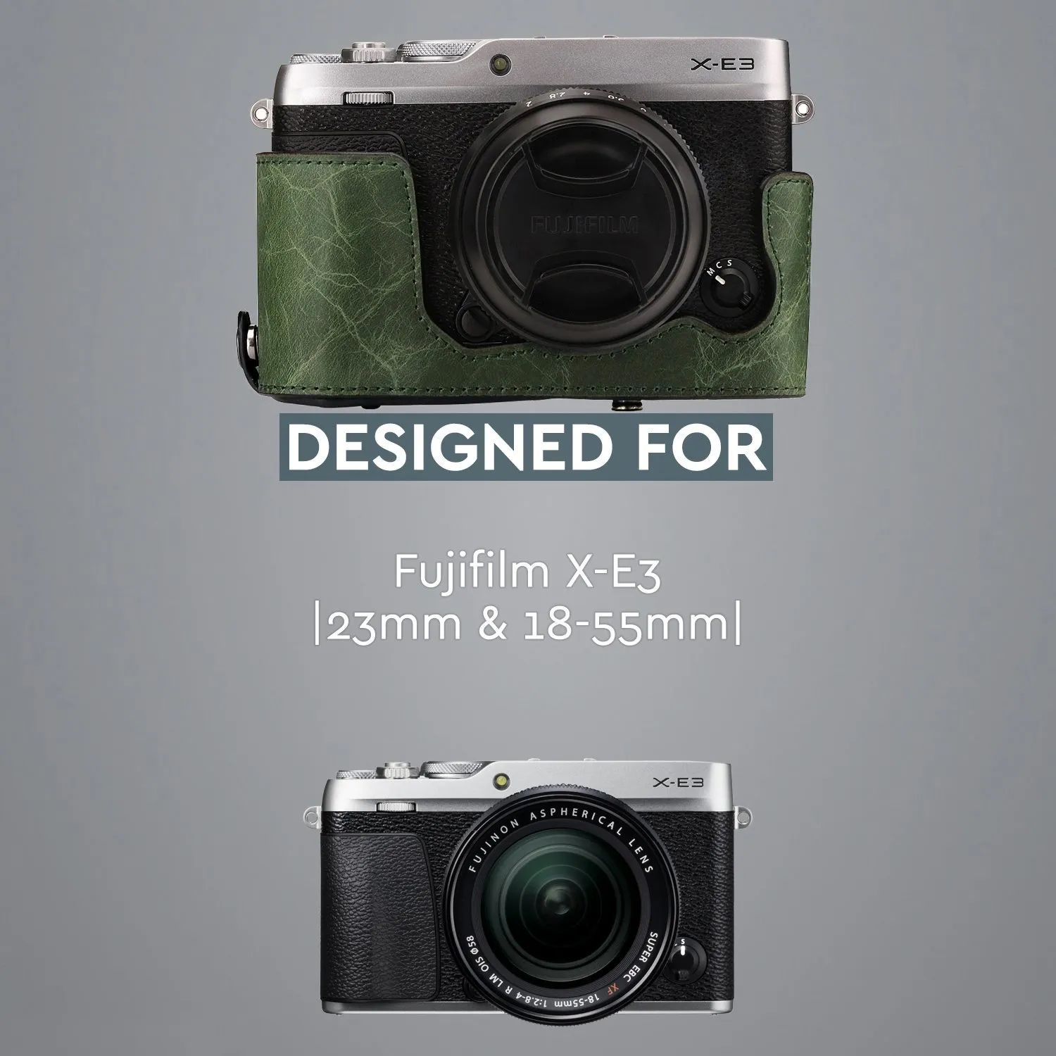 MegaGear Ever Ready custodia vera pelle Fujifilm X-E3 verde