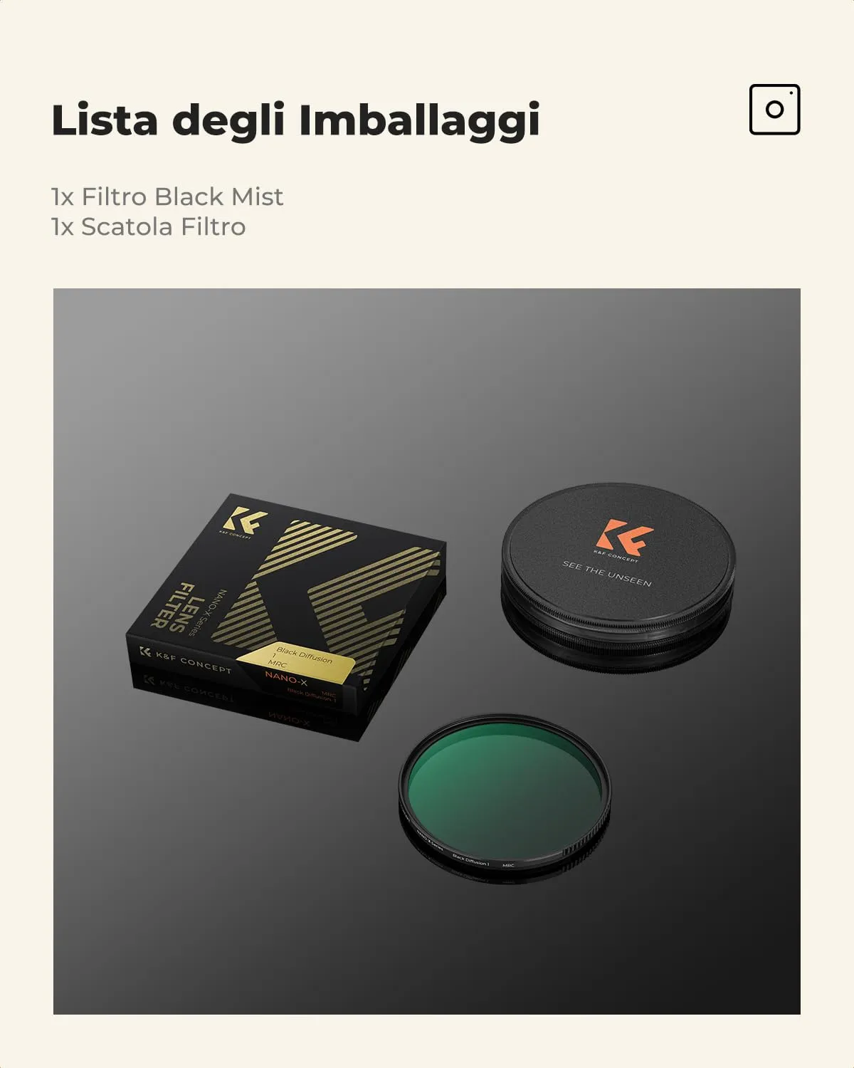 Concept Nano-Xcel 67mm Filtro Black-Mist 1 Diffusion