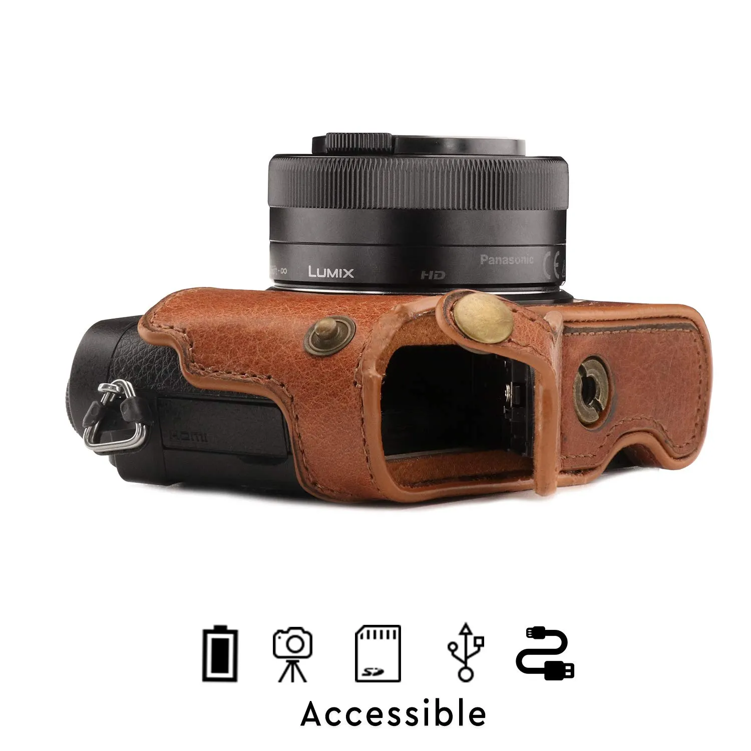 MegaGear Mezza Custodia Pelle GX950 GF10 Marrone