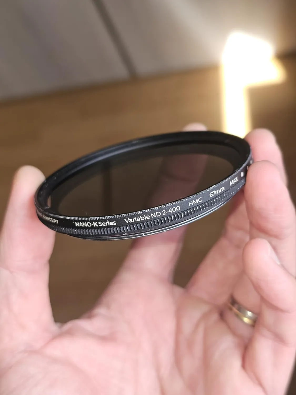 K&F Concept Nano-Klear 67mm Filtro ND2-400 True Color 1-9 Stop