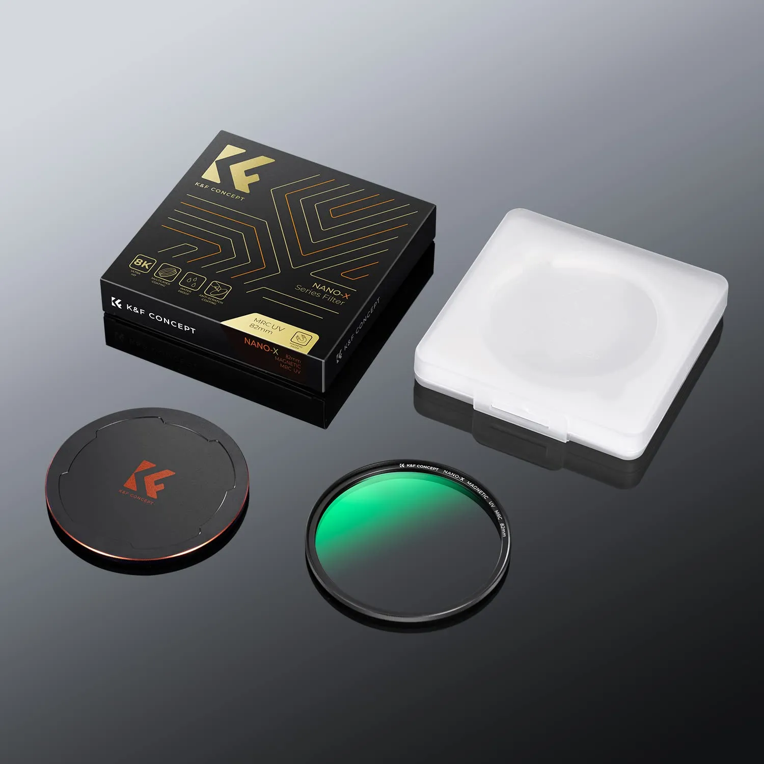 K&F Concept Nano-Xcel filtro UV magnetico 82mm + tappo
