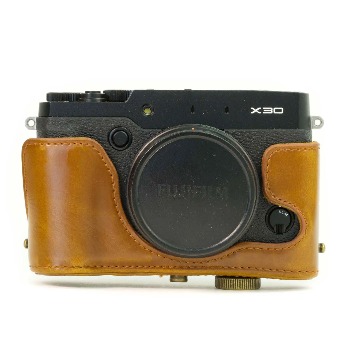 MegaGear Fujifilm X30 custodia pelle marrone chiaro ever ready