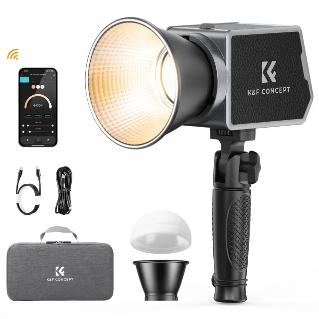 K&F Concept 60W COB Luce Video Bi-Color con Batteria