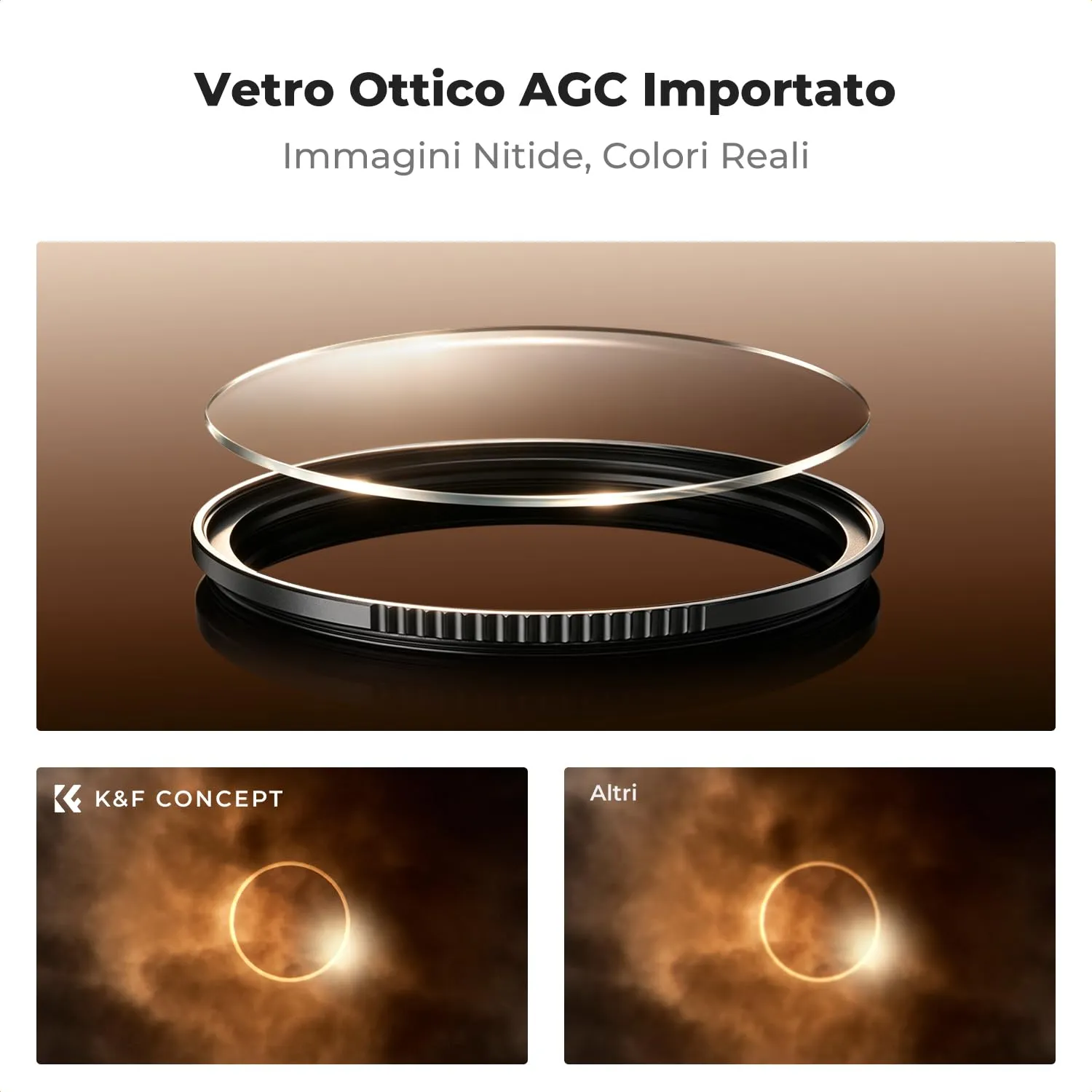 K&F Concept Nano-Xcel ND20 Filtro ND 82mm Eclissi Solare