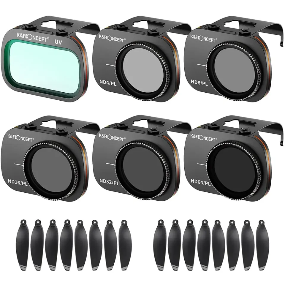 K&F Concept Bright Day Kit filtri drone DJI Mini 2 + eliche ND/PL