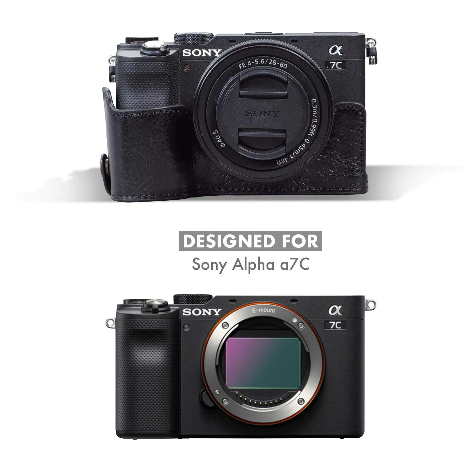 MegaGear MG1952 Sony A7C custodia pelle nera