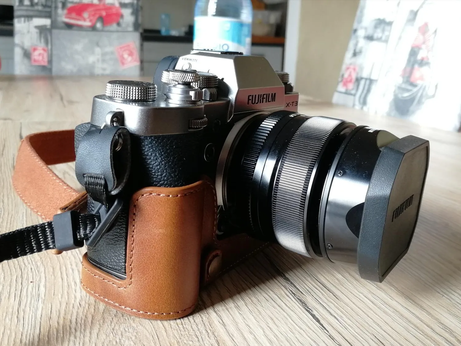 MegaGear Fujifilm X-T3 custodia vera pelle Ever Ready trasparente