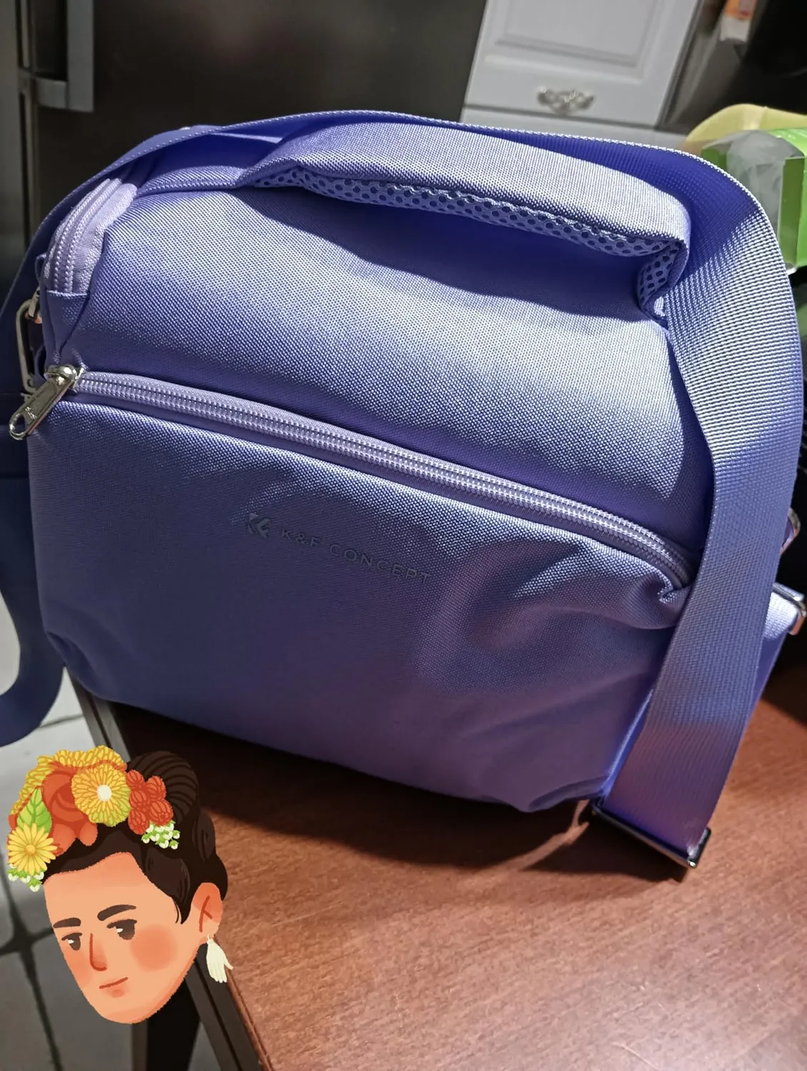K&F Concept borsa fotocamera tracolla azzurra DSLR mirrorless