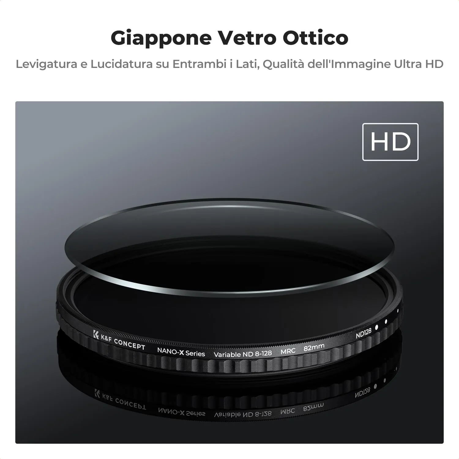 K&F Concept Nano-Xcel ND8-128 filtro variabile 67mm 3-7 stop