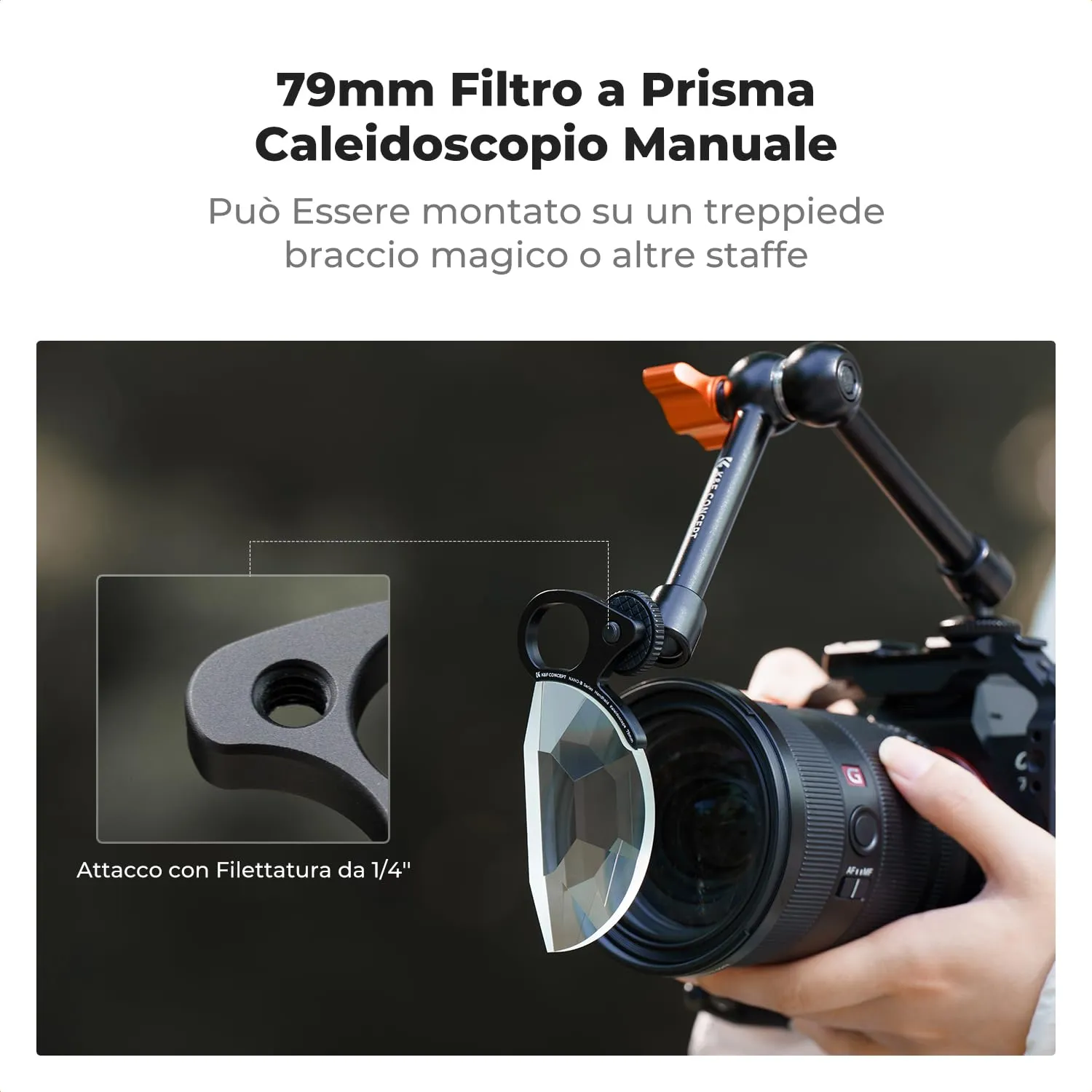 K&F Concept Nano-Basic Filtro Prisma Caleidoscopio 79mm vetro