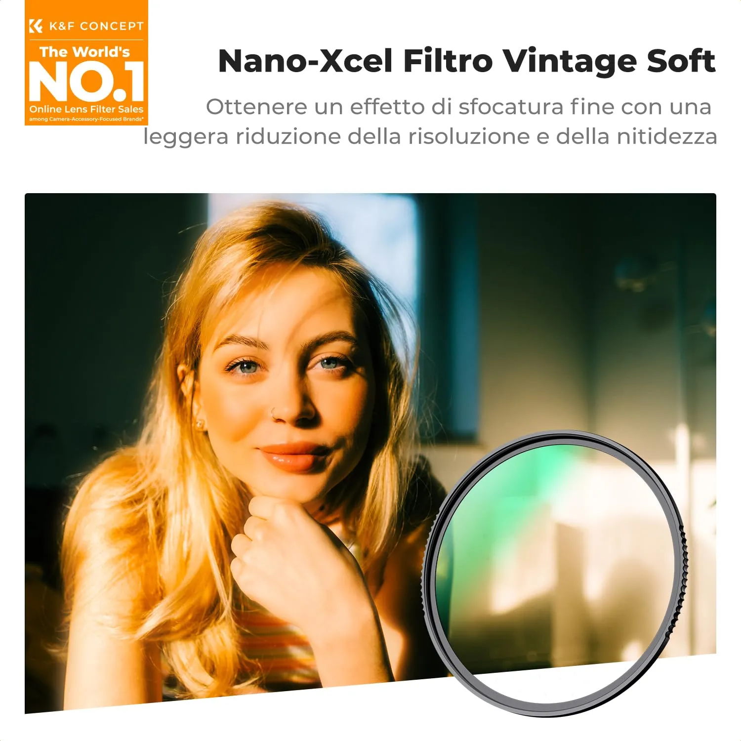 K&F Concept Nano-Xcel Filtro Vintage Soft 67mm cinema