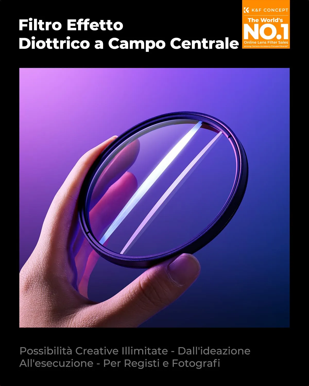 K&F Concept Split Diopter filtro 82mm effetto centrale