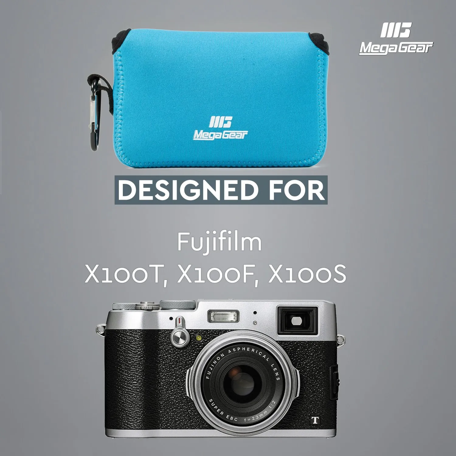 MegaGear MG1096 Custodia Neoprene Fujifilm X100 Blu