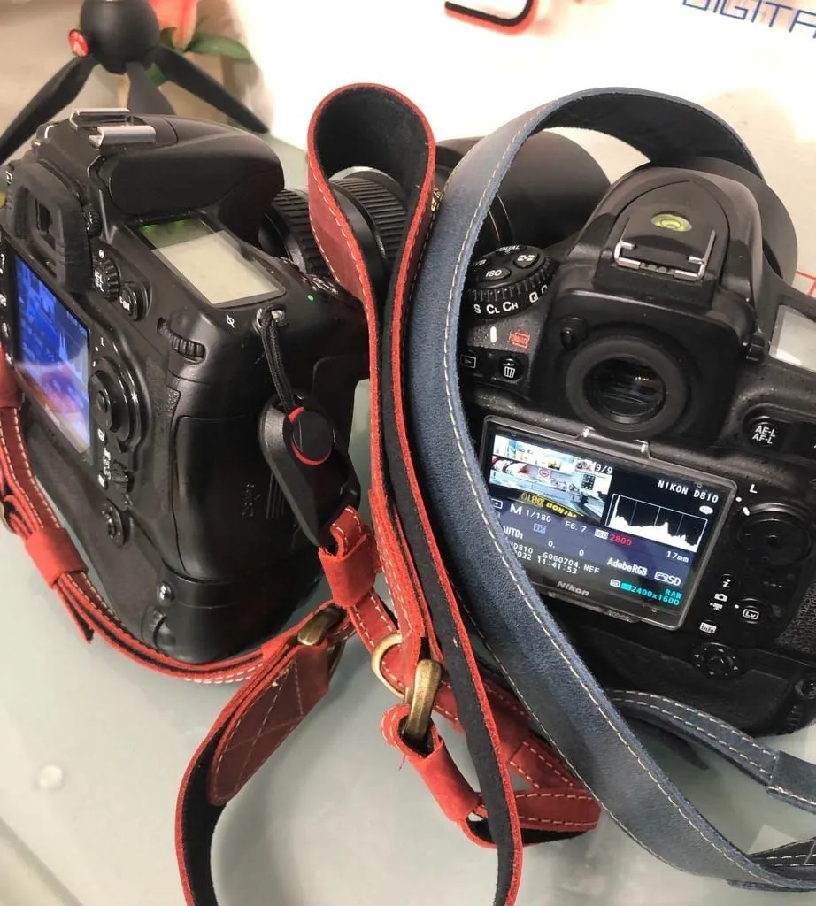 MegaGear Tracolla pelle reflex DSLR marrone regolabile