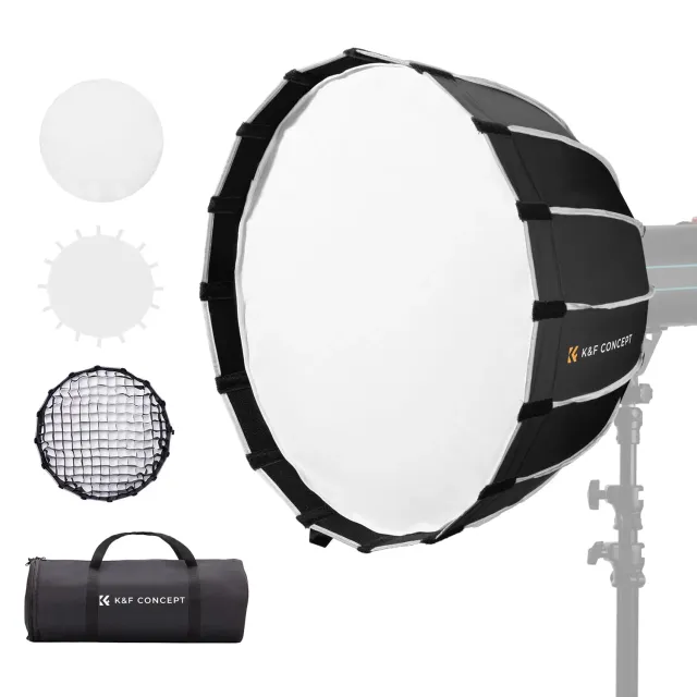 K&F Concept softbox parabolico 60cm Bowens con griglia