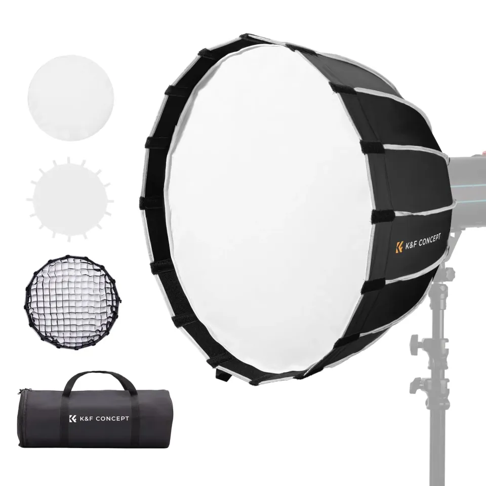 K&F Concept softbox parabolico 60cm Bowens con griglia