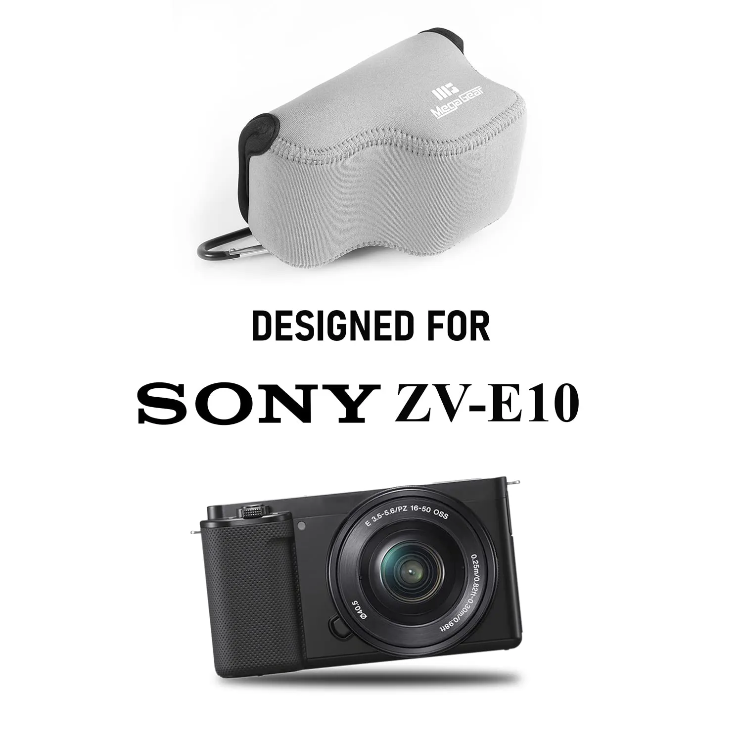 MegaGear Sony ZV-E10 custodia neoprene grigia ultra light