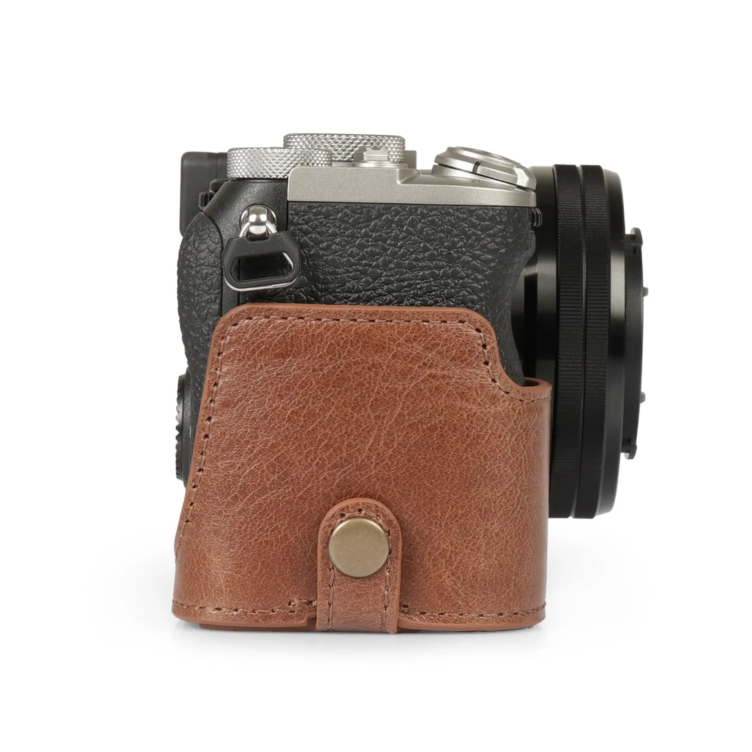 MegaGear custodia pelle Sony A7C II marrone protettiva