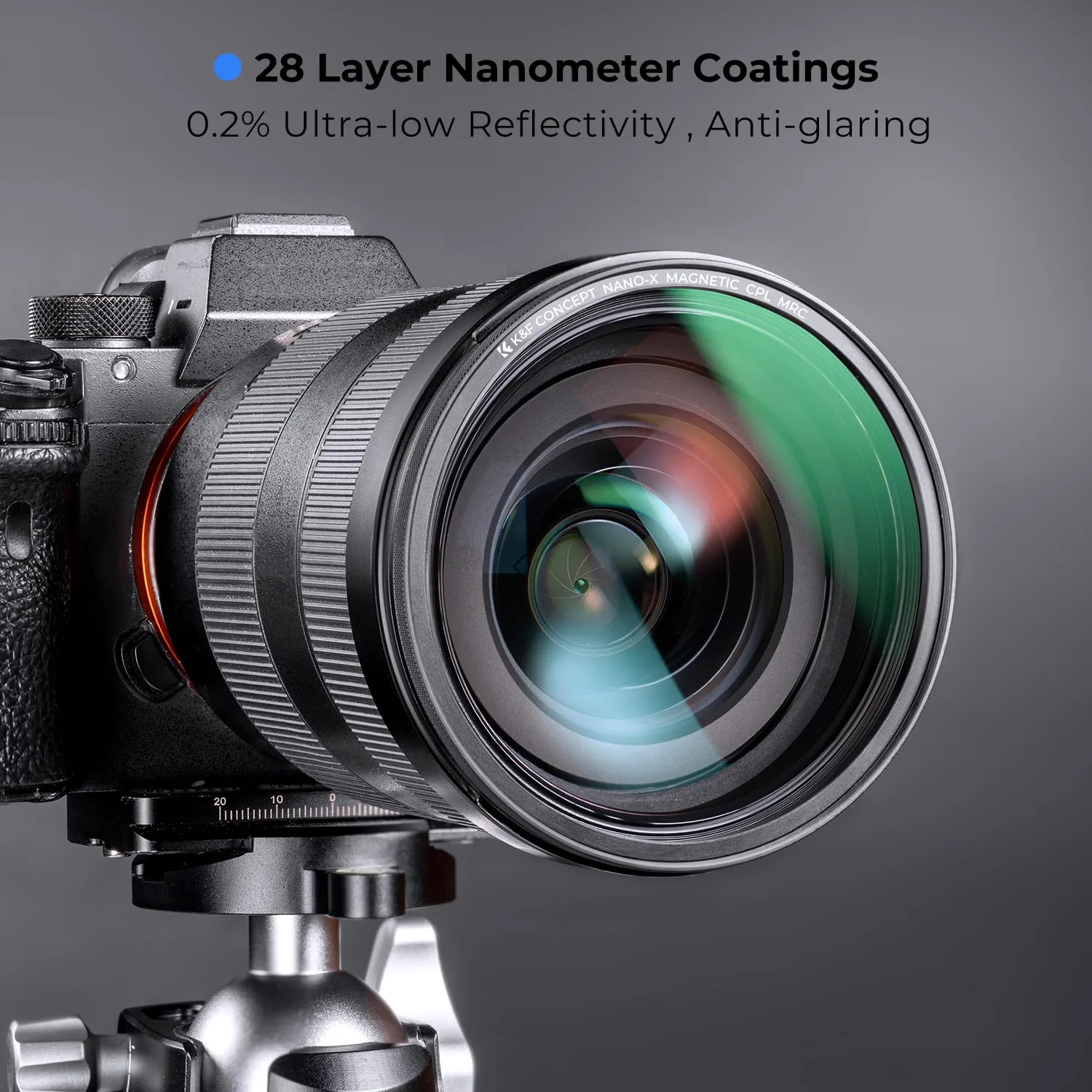 K&F Concept Nano-Xcel Filtro CPL Magnetico 82mm vetro AGC