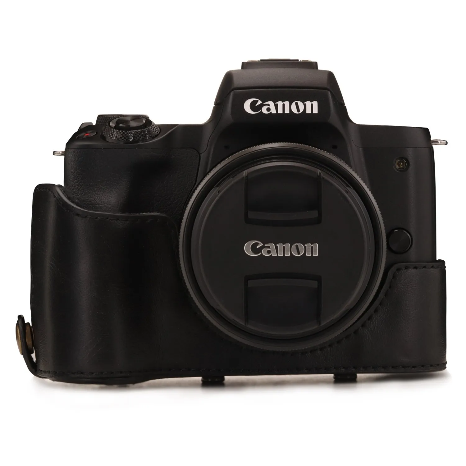 MegaGear MG1446 Custodia Fotocamera Canon M50 Nero Ecopelle