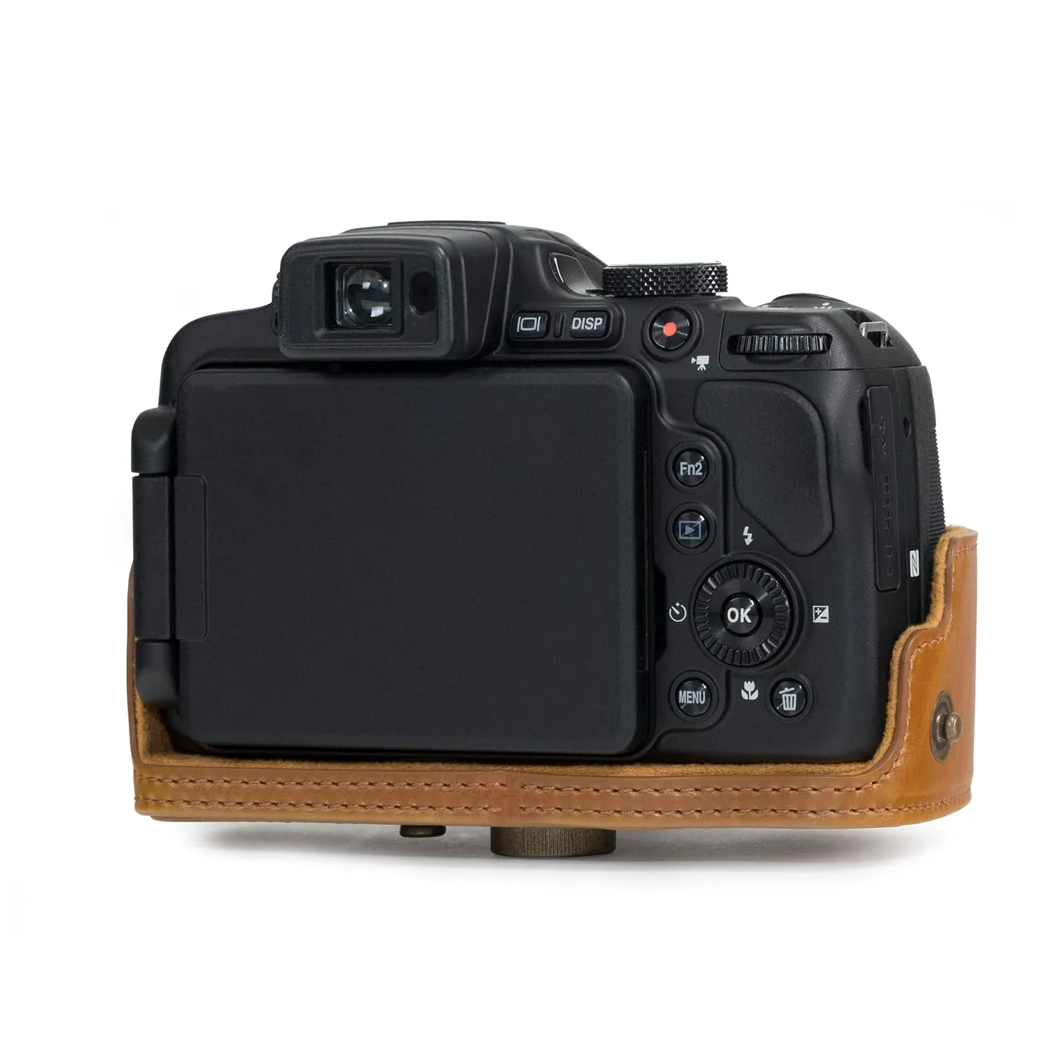 MegaGear Ever Ready custodia pelle Nikon B700 marrone chiaro