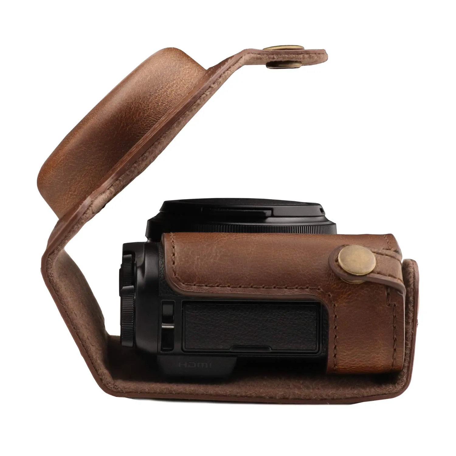 MegaGear Ever Ready Custodia Pelle Fujifilm XF10 Marrone