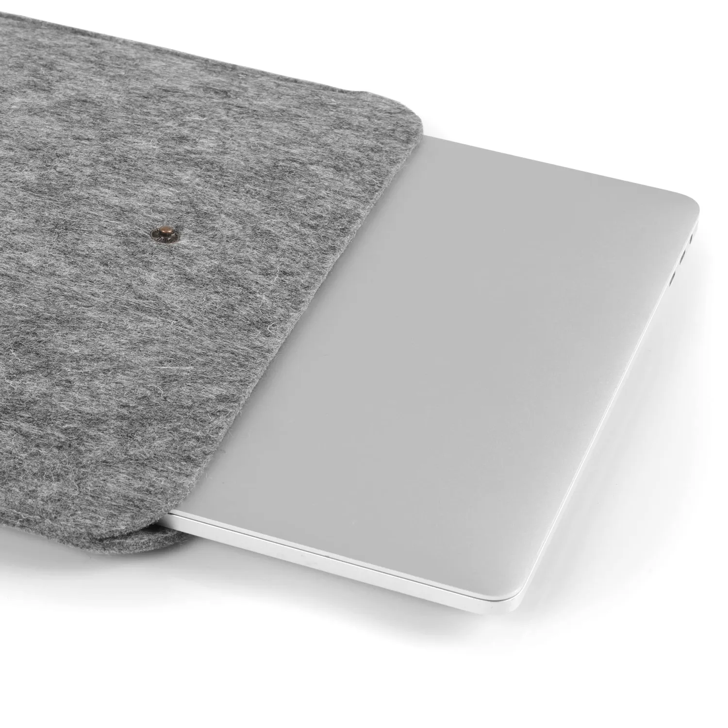 MegaGear custodia laptop 15 pollici grigia in pelle e pile
