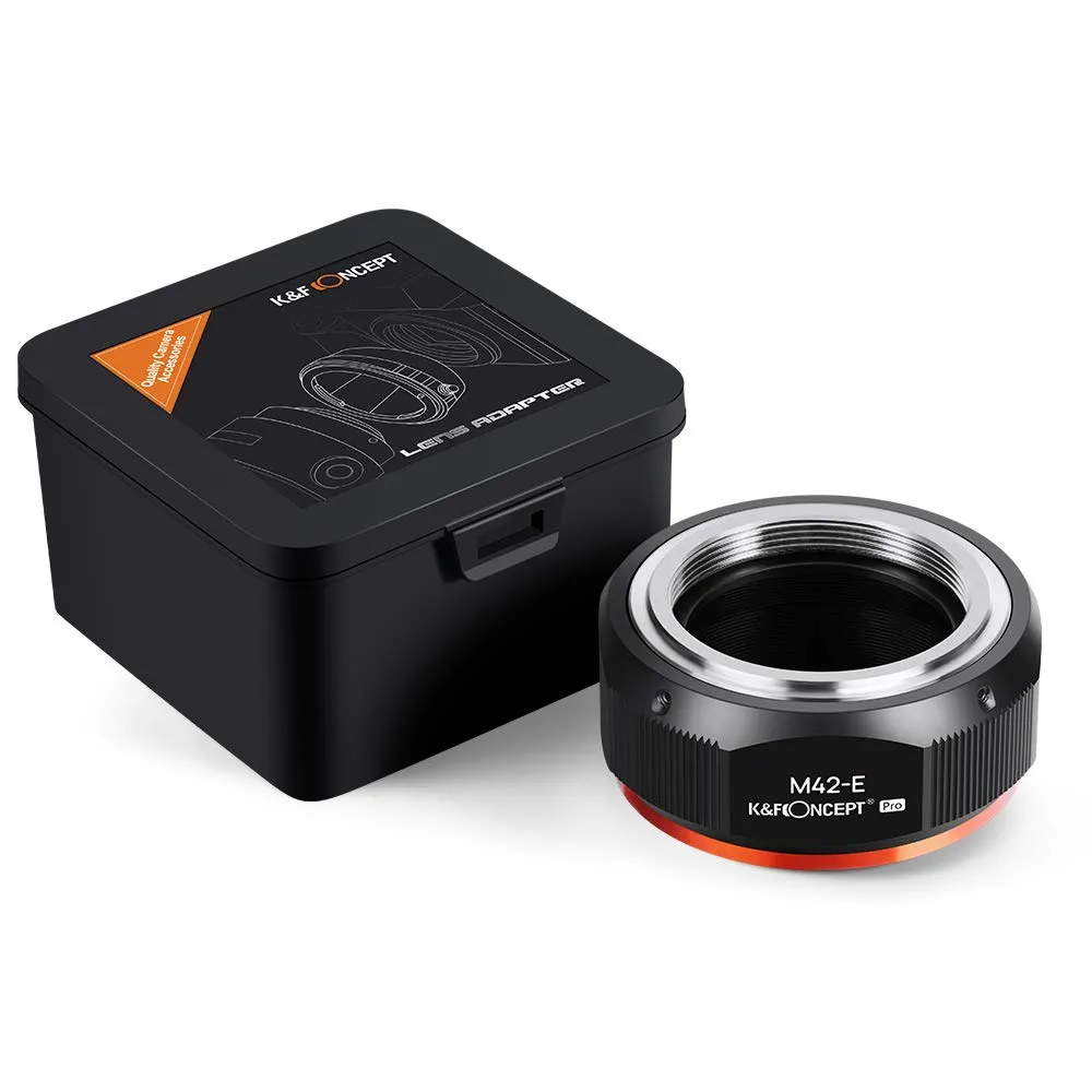 K&F Concept M42 Sony E adattatore metallo infinito manuale