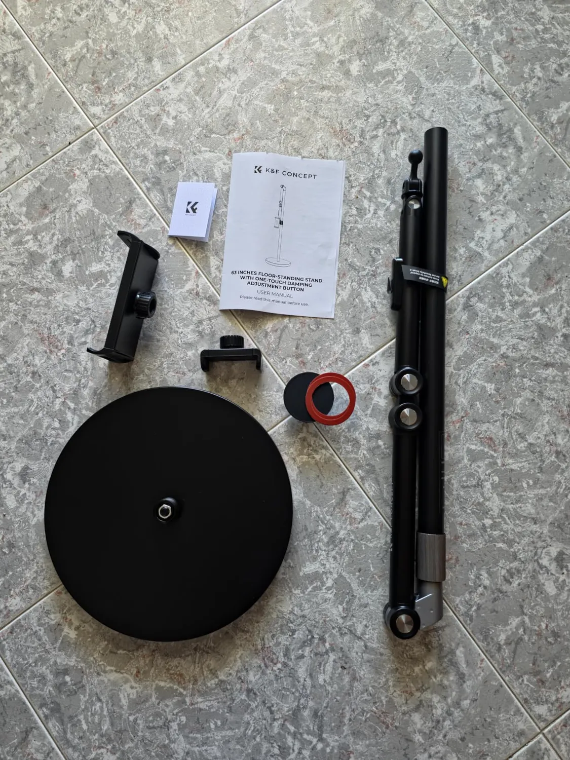 K&F Concept supporto pavimento tablet telefono regolabile