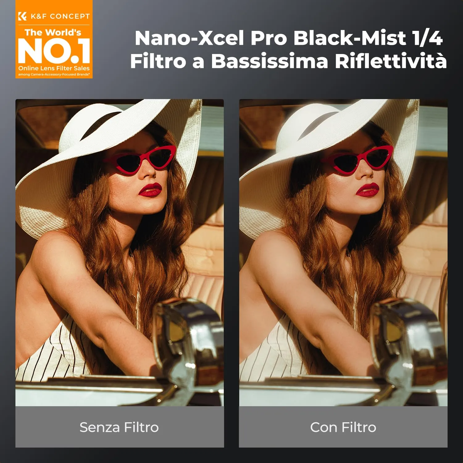 K&F Concept Nano-Xcel Pro Black-Mist 1/4 filtro 67mm cinema