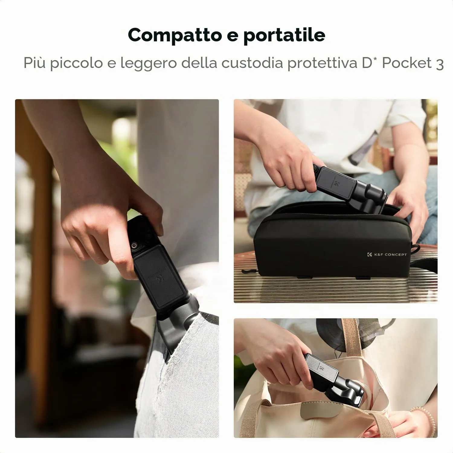 K&F Concept Custodia Protettiva DJI Osmo Pocket 3 Plastica