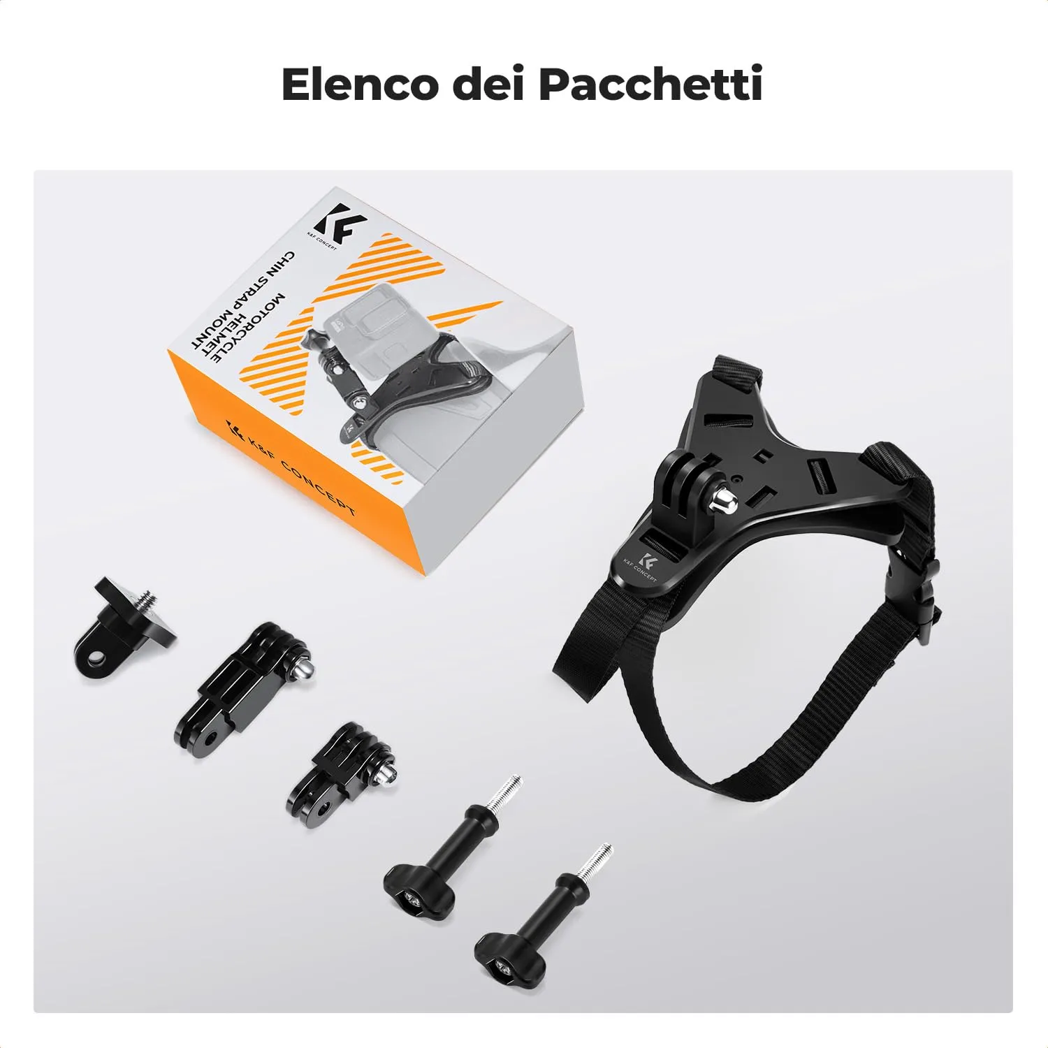 K&F Concept supporto mentoniera casco action cam singolo