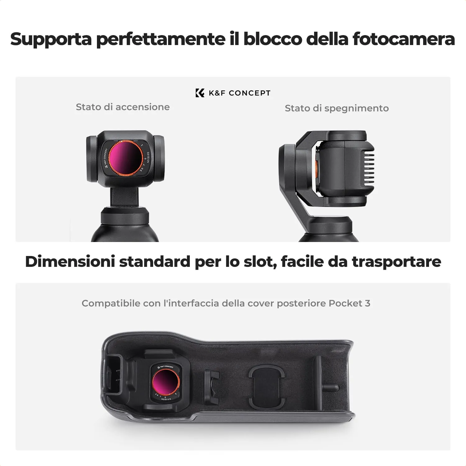 K&F Concept SerieK filtro ND32-512 Osmo Pocket magnetico