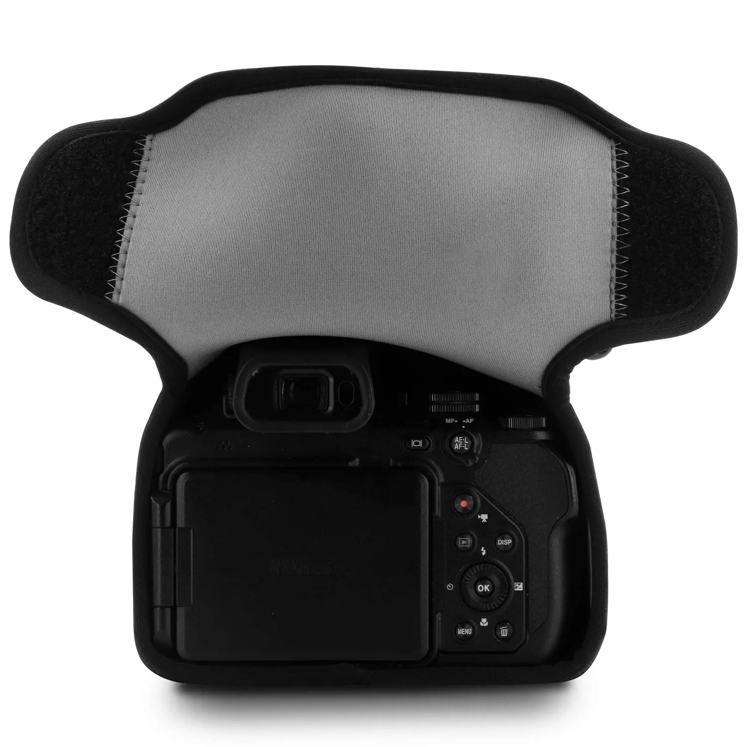 MegaGear MG1532 custodia neoprene Nikon P1000 marrone scuro