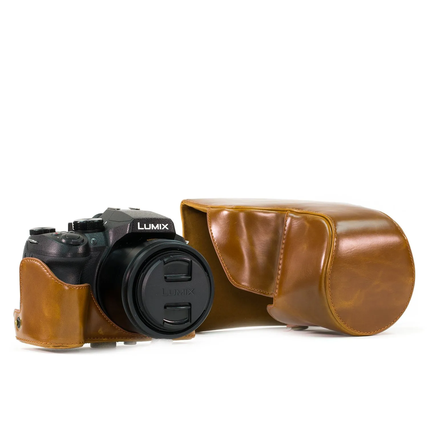 MegaGear Ever Ready custodia Panasonic FZ1000 ecopelle marrone