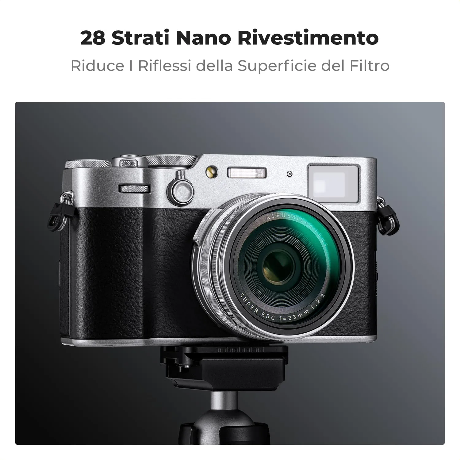 K&F Concept Nano-Xcel filtro UV Fujifilm X100 con tappo