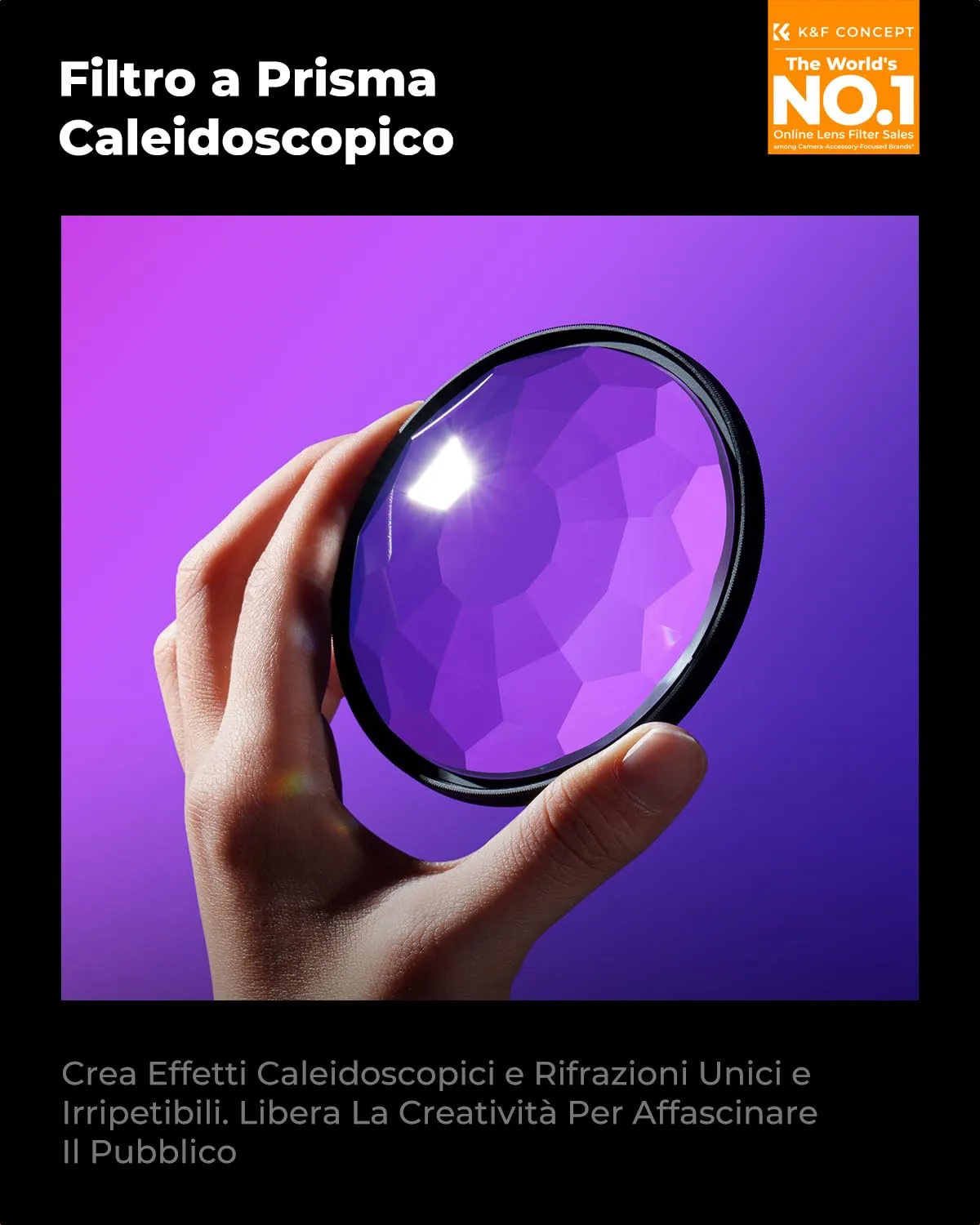 K&F Concept Nano-Basic filtro prisma 82mm caleidoscopico