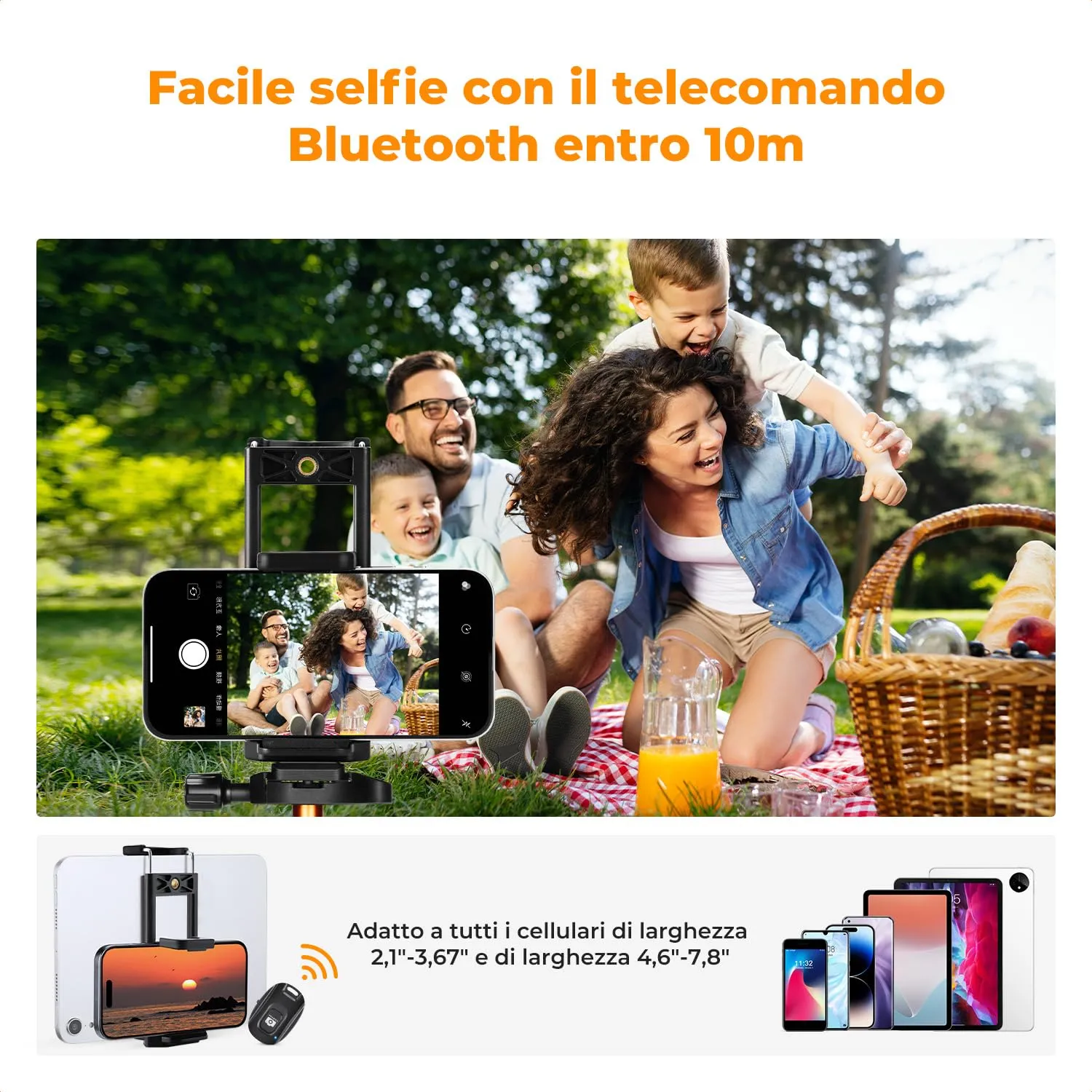 K&F Concept S225A3 Treppiede 190cm 8kg con Testa Sferica