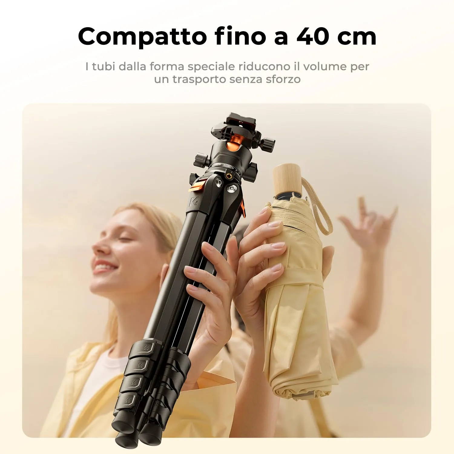 K&F Concept Treppiede 162cm Testa a Sfera 10kg
