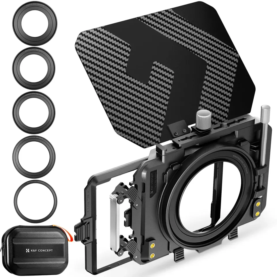 K&F Concept Mini Matte Box carbonio con bandiera superiore