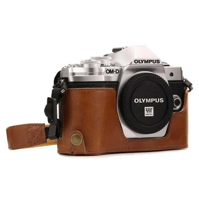 MegaGear MG971 Mezza Custodia Olympus E-M10 Marrone Chiaro