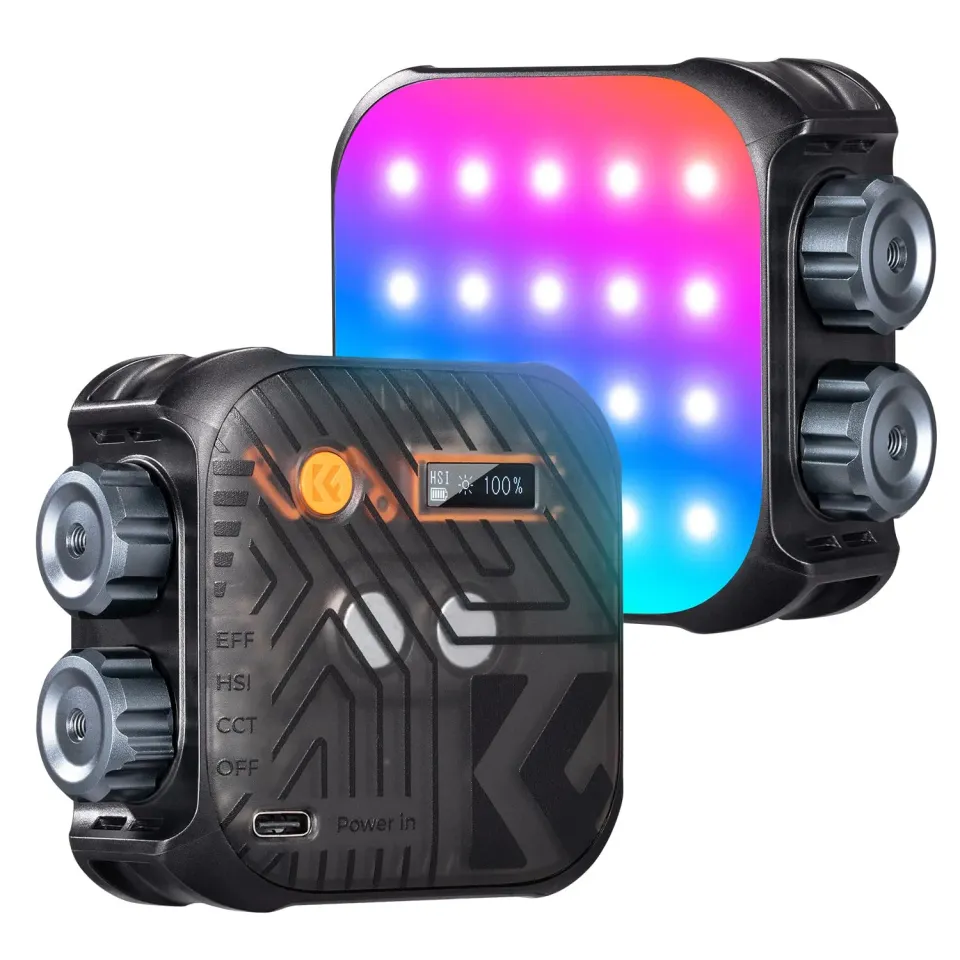 K&F Concept L01 luce video RGB 2500-9900K nera