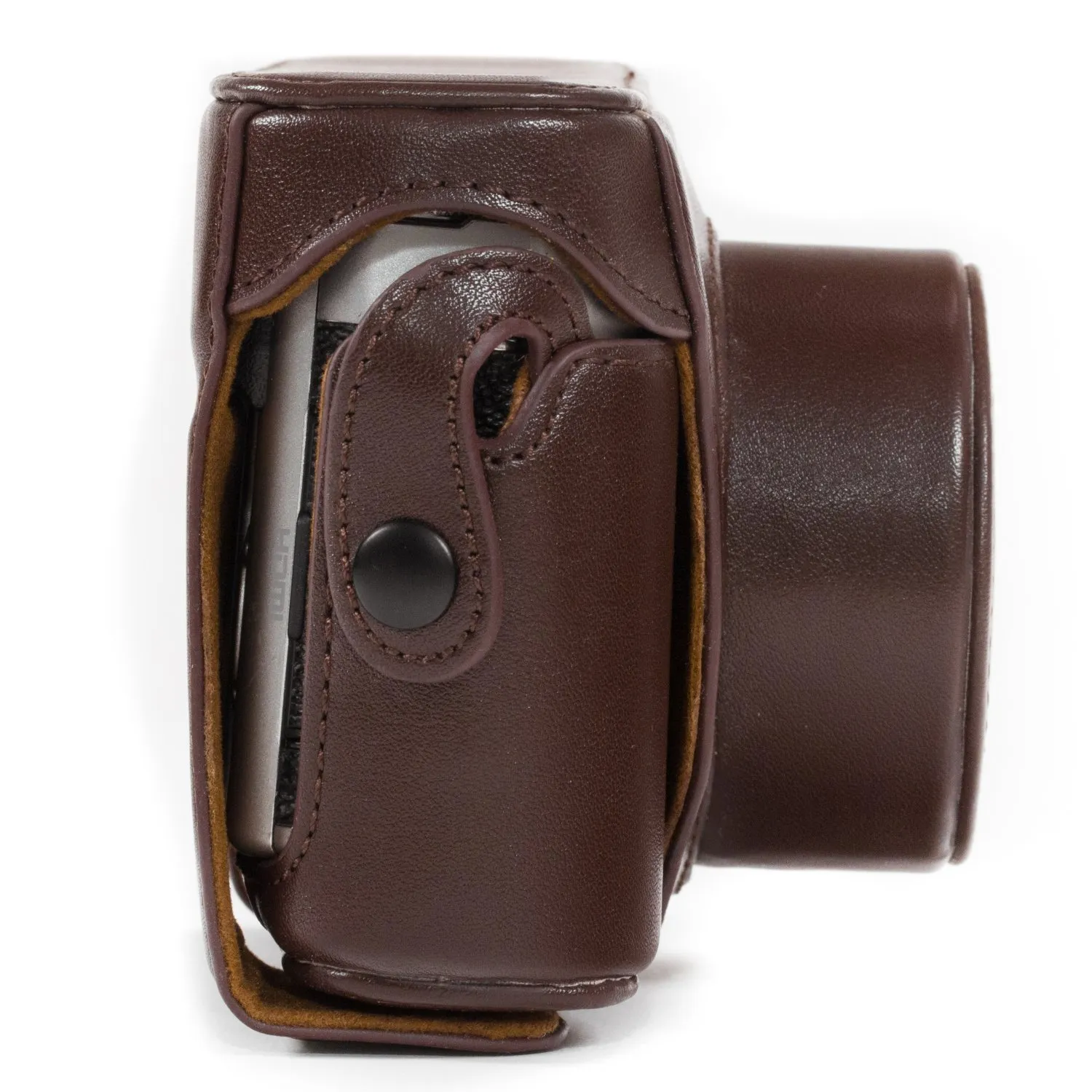 MegaGear Ever Ready Custodia Fotocamera X100S Marrone Scuro ecopelle