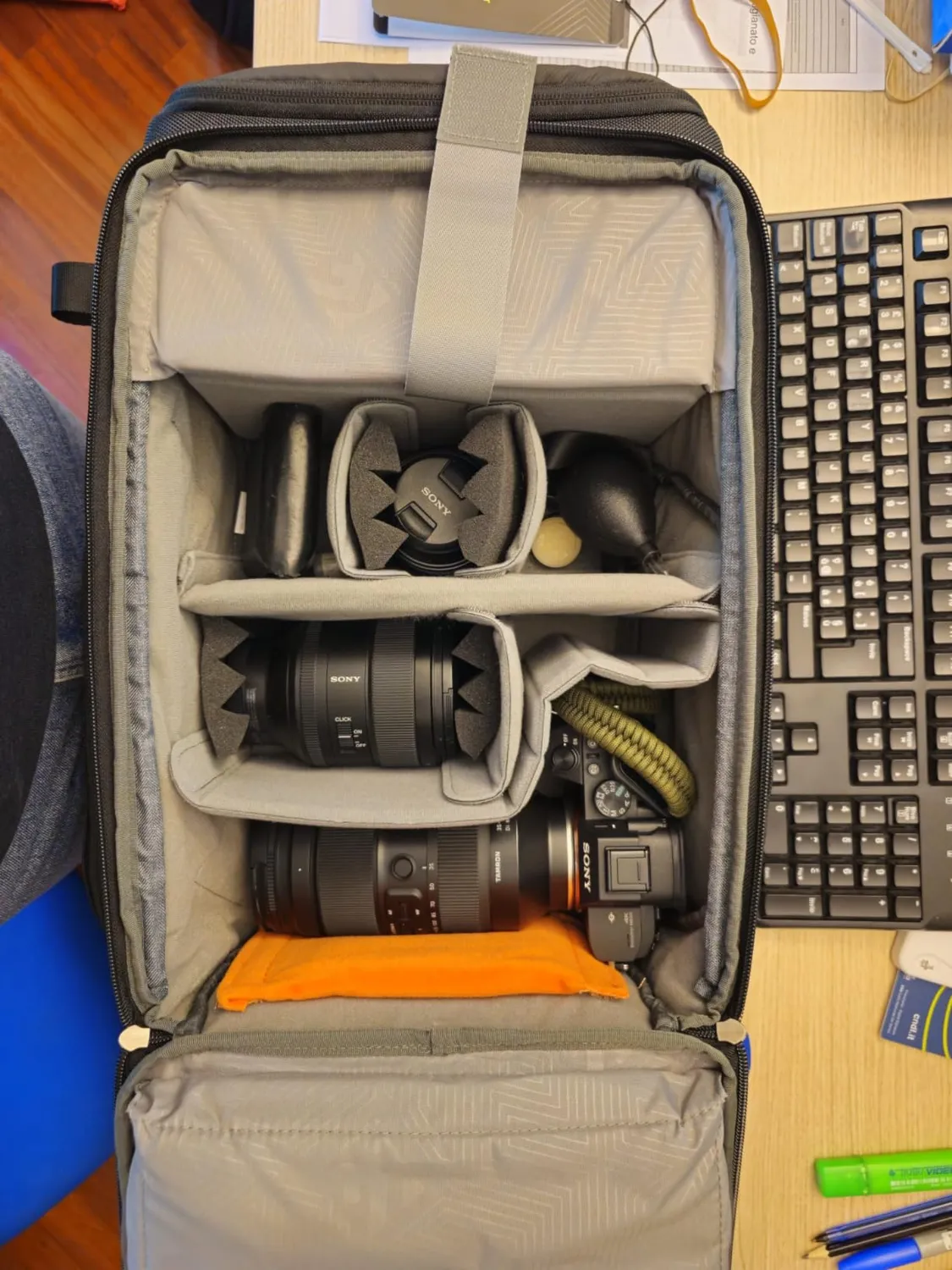 K&F Concept zaino fotografico 25L grigio impermeabile