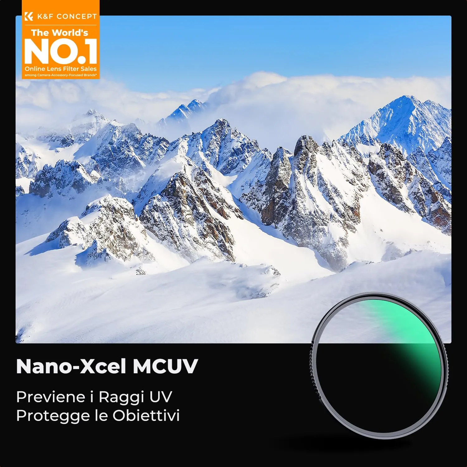 K&F Concept Nano-Xcel filtro UV protezione 82mm multistrato
