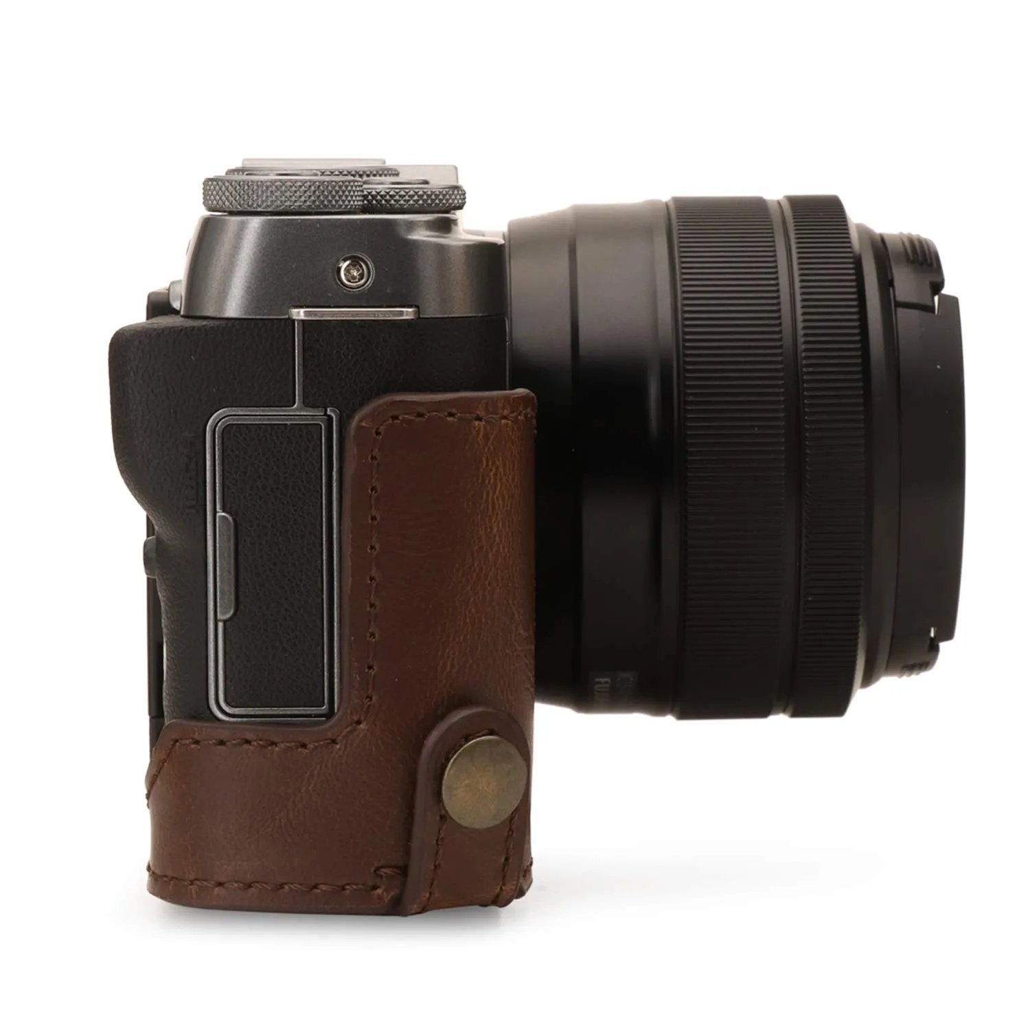 MegaGear MG1771 custodia Fujifilm X-A7 marrone scuro pelle
