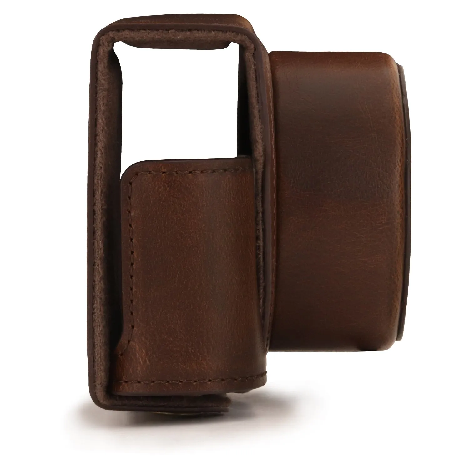 MegaGear MG531 Custodia Ecopelle Nikon 1 J5 Marrone Scuro 10-30mm