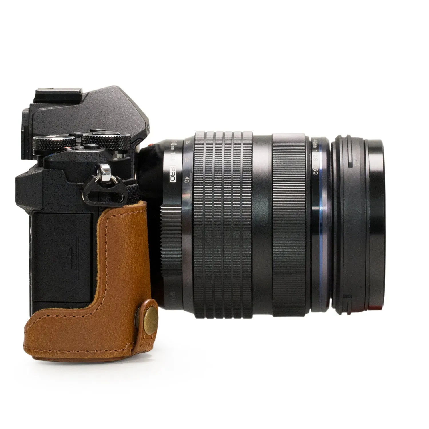 MegaGear MG992 E-M5 II custodia pelle marrone chiaro