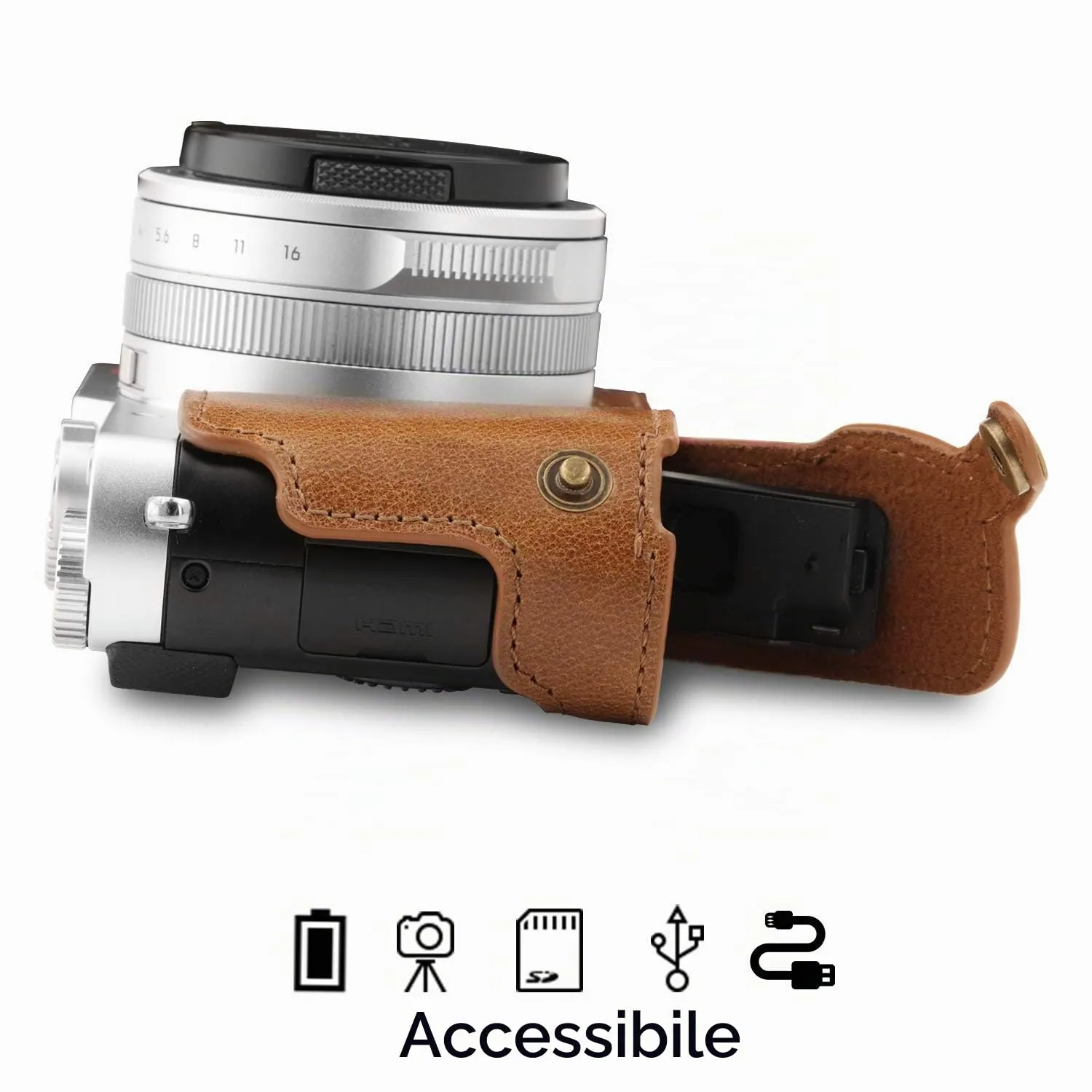MegaGear Ever Ready Custodia Fotocamera Leica D-Lux 7 8 Marrone